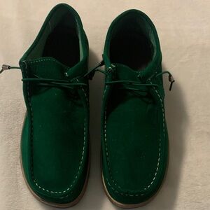 Women’s generic Green Suede Shoes looks like real suade